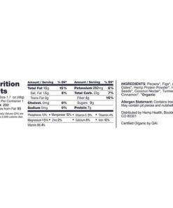 Apple Pecan Hemp Bar - Nutrition and Ingredients